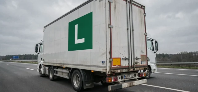 Comprendre la signification des lettres L ou VI sur fond vert des camions